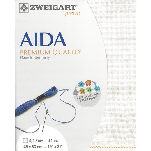 Zweigart Stern-Aida 14ct - Farbe 1079 vintage düne (Precut 48x53 cm)
