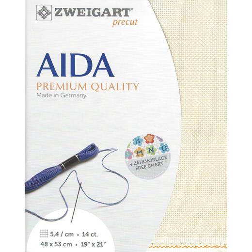 Zweigart Stern-Aida 14ct - Farbe 264 creme (Precut 48x53 cm)