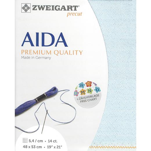 Zweigart Stern-Aida 14ct - Farbe 5169 mint-iriseé (Precut 48x53 cm)