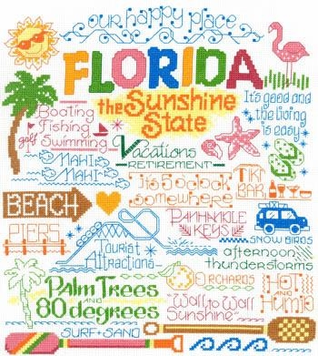 Stickvorlage Imaginating - Lets Visit Florida