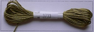 Soie dAlger Seidenstickgarn - Farbe 3733 warmes gelbgrün