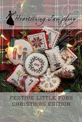 Stickvorlage Heartstring Samplery - Festive Little Fobs 10 Christmas Edition
