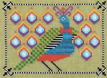 Stickvorlage Artful Offerings - Persnickety Peacock