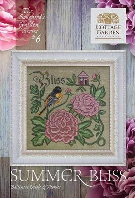 Stickvorlage Cottage Garden Samplings - Songbirds Garden 6 - Summer Bliss