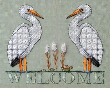 Stickvorlage MarNic Designs - Stork Welcome