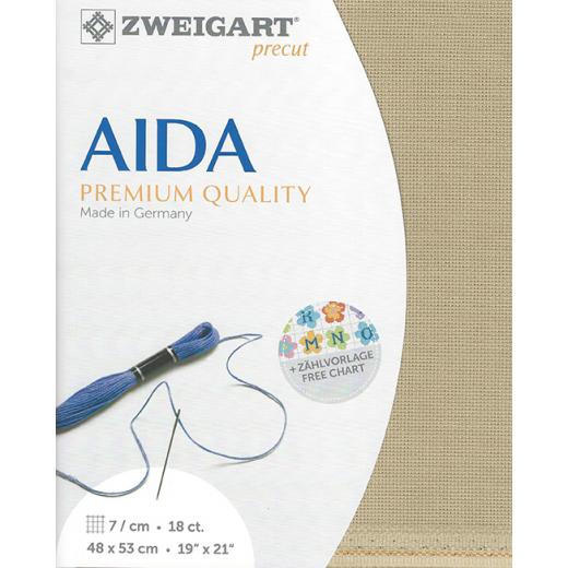 Zweigart Fein-Aida 18ct - Farbe 309 sand (Precut 48x53 cm)