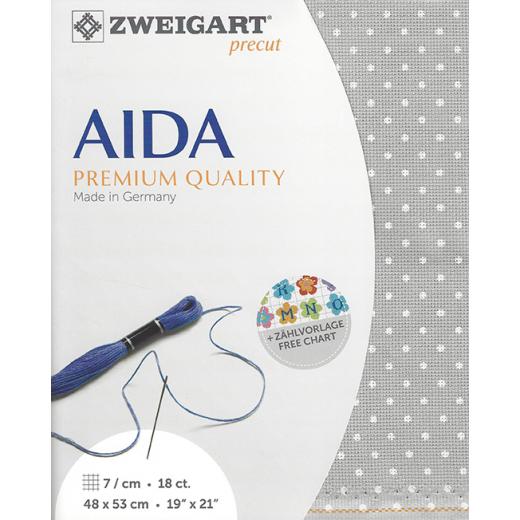 Zweigart Fein-Aida 18ct - Frabe 7349 Petit Point (Precut 48x53 cm)