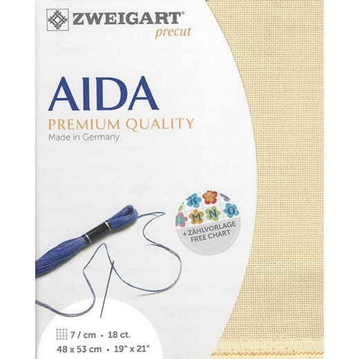 Zweigart Aida Precut 18ct - 48x53 cm Farbe 13 mittelsand