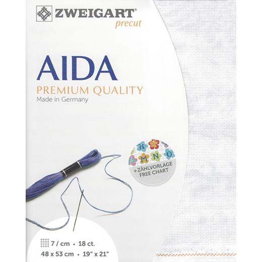 Zweigart Fein-Aida 18ct - Frabe 7139 vintage marmor (Precut 48x53 cm)
