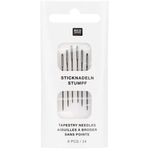 Sticknadeln Stärke 24 ohne Spitze nickelfrei - 6 Stück - Rico Design