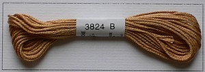 Soie dAlger Seidenstickgarn - Farbe 3824 gelb orange extra