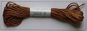 Soie dAlger Seidenstickgarn - Farbe 3826 gelb orange extra