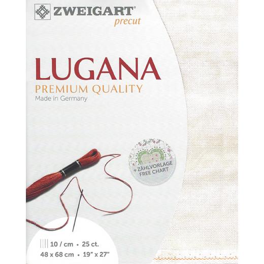 Zweigart Lugana 25ct - Farbe 1079 vintage tee (Precut 48x68 cm)