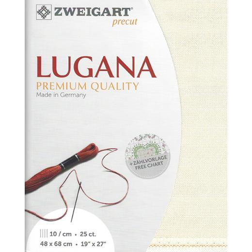 Zweigart Lugana 25ct - Farbe 305 beige (Precut 48x68 cm)