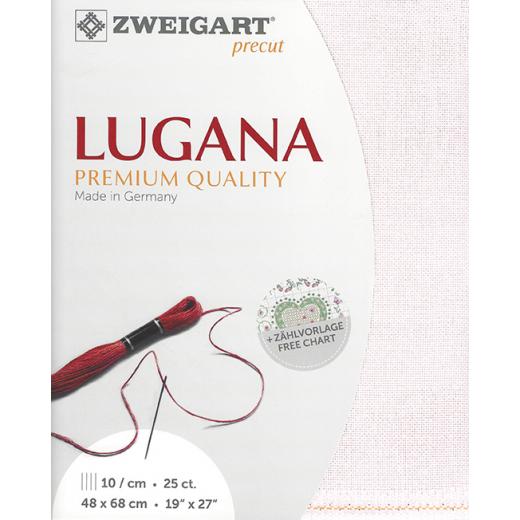 Zweigart Lugana Precut 25ct - 48x68 cm Farbe 443 rosa