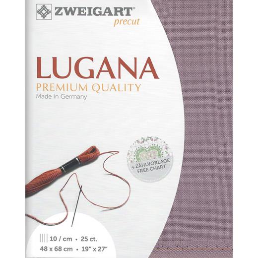 Zweigart Lugana Precut 25ct - 48x68 cm Farbe 5045 antikviolett