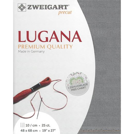 Zweigart Lugana 25ct - Farbe 7036 schiefer (Precut 48x68 cm)
