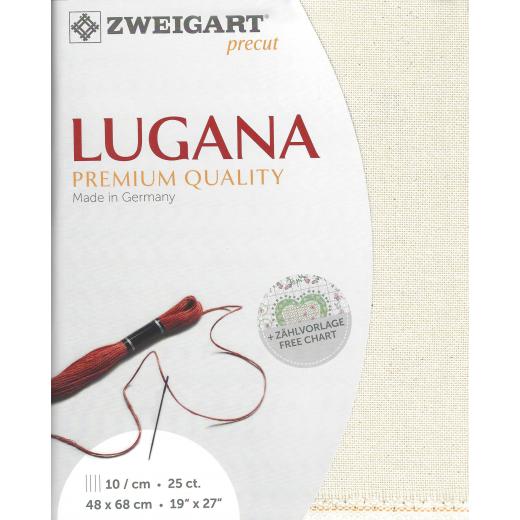 Zweigart Lugana 25ct - Farbe 899 natural (Precut 48x68 cm)