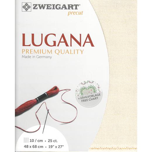 Zweigart Lugana 25ct - Farbe 99 ecru (Precut 48x68 cm)