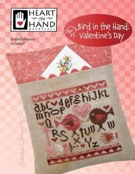 Stickvorlage Heart In Hand Needleart - Bird In The Hand - Valentines Day (w/emb)