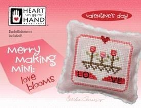 Stickvorlage Heart In Hand Needleart - Merry Making Mini - Love Blooms (w/emb)