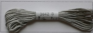 Soie dAlger Seidenstickgarn - Farbe 3842 grau