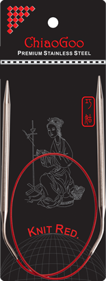 Rundstricknadel 4,00 mm - 60 cm - ChiaoGoo Knit Red Edelstahl