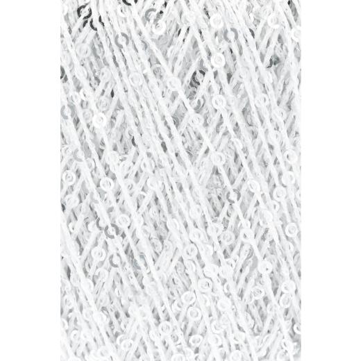 Lang Yarns Paillettes - Pailettengarn - weiss silber (0001)