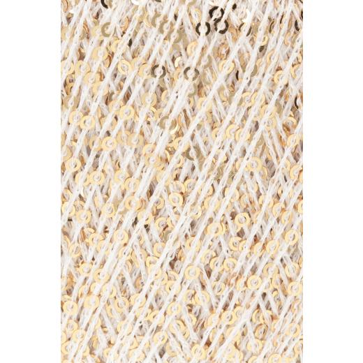 Lang Yarns Paillettes - Pailettengarn - weiss gold (0002)