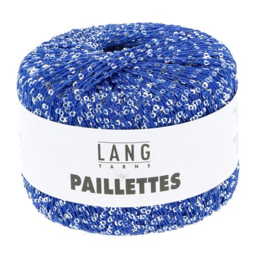 Lang Yarns Paillettes - Pailettengarn - blau silber (0006)
