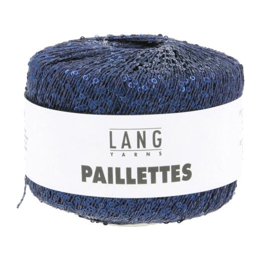 Lang Yarns Paillettes - Pailettengarn - stahlblau (0010)