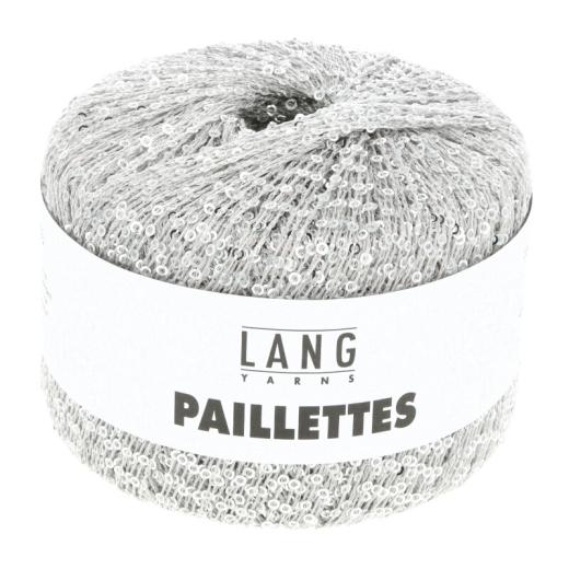 Lang Yarns Paillettes - Pailettengarn - hellgrau (0024)