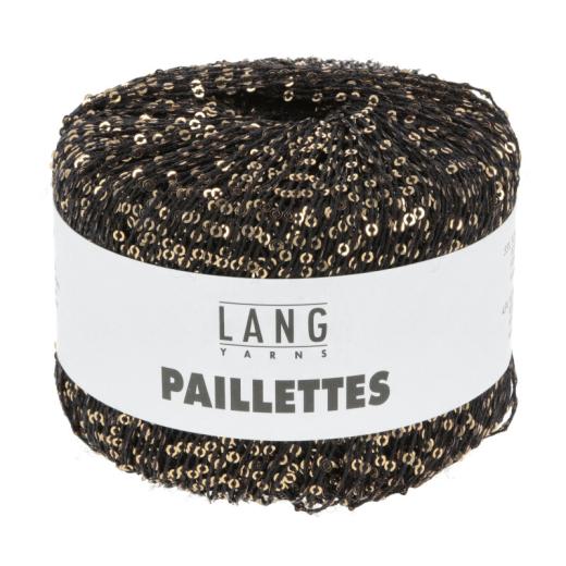Lang Yarns Paillettes - Pailettengarn - anthrazit gold (0070)