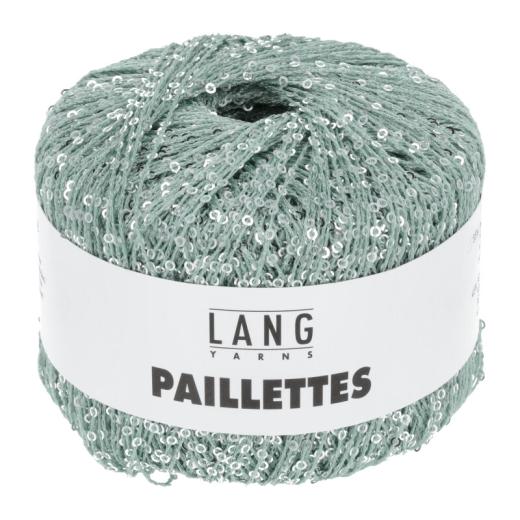 Lang Yarns Paillettes - Pailettengarn - aqua silber (0072)