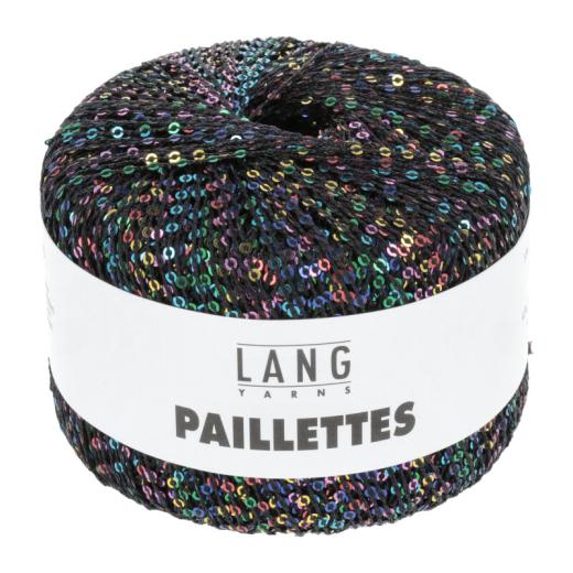 Lang Yarns Paillettes - Pailettengarn - schwarz bunt (0104)