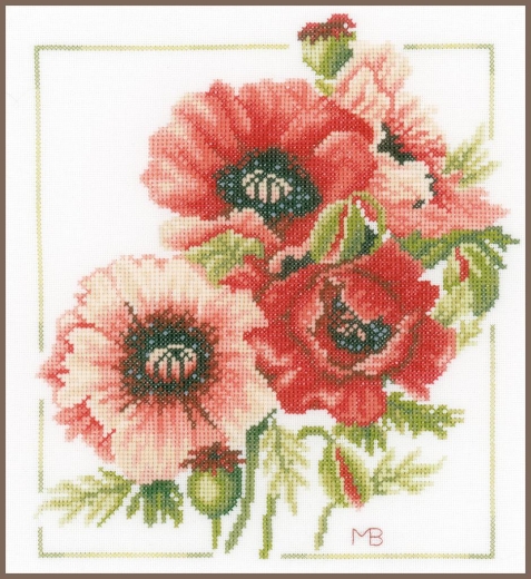 Lanarte Marjolein Bastin - Anemone bouquet (Stickpackung)