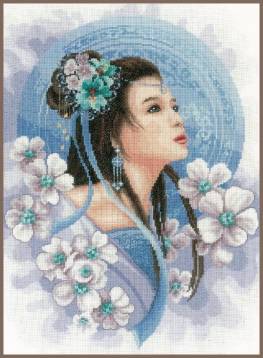 Lanarte - Asian lady in blue (Stickpackung)