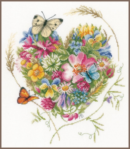 Lanarte Marjolein Bastin - A heart of flowers (Stickpackung)