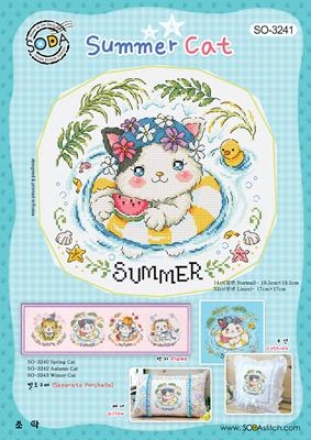 Stickvorlage Soda Stitch - Summer Cat