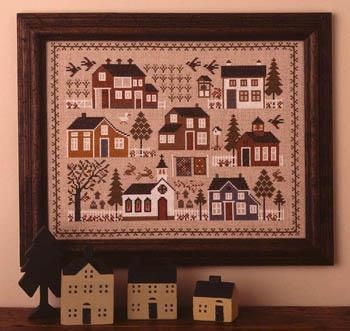 Stickvorlage The Prairie Schooler - Village Sampler