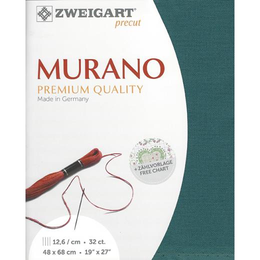 Zweigart Murano 32ct - Farbe 5153 petrol (Precut 48x68 cm)