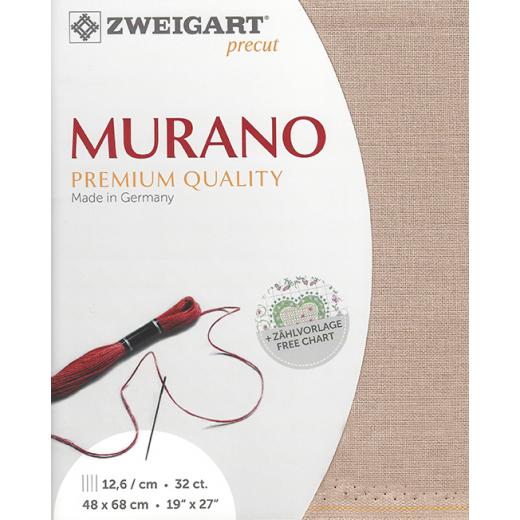 Zweigart Murano 32ct - Farbe 3021 nougat (Precut 48x68 cm)