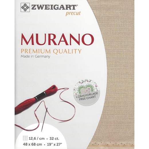 Zweigart Murano Precut 32ct - 48x68 cm Farbe 306 beige