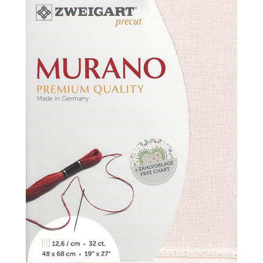 Zweigart Murano 32ct - Farbe 4115 blush rose (Precut 48x68 cm)
