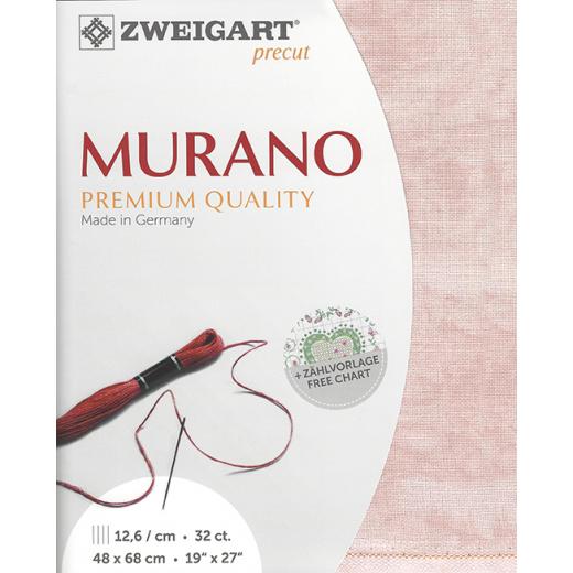 Zweigart Murano Precut 32ct - 48x68 cm Farbe 4269 Vintage rosé