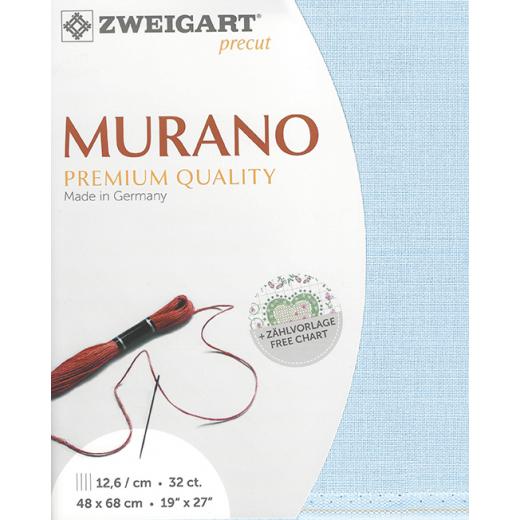 Zweigart Murano Precut 32ct - 48x68 cm Farbe 503 hellblau