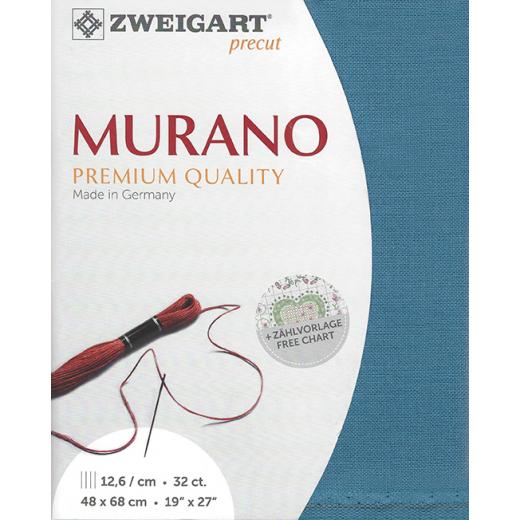 Zweigart Murano 32ct - Farbe 5152 azurblau (Precut 48x68 cm)