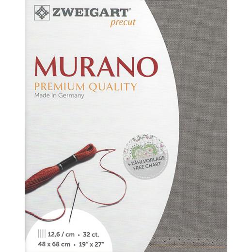 Zweigart Murano Precut 32ct - 48x68 cm Farbe 7025 granit