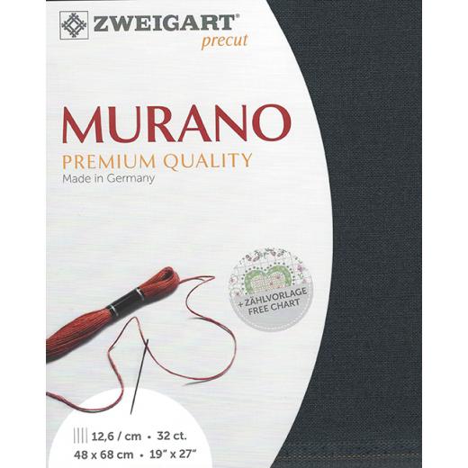 Zweigart Murano 32ct - Farbe 7026 schiefer (Precut 48x68 cm)