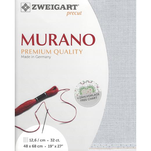 Zweigart Murano Precut 32ct - 48x68 cm Farbe 705 silbergrau